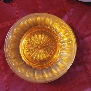 8 vintage brown glass dishes